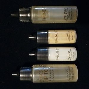 Luminess GLOW Airbrush Brightener .25 fl. oz. New/Sealed and 2 cleaners & primer